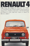 Renault 4 brochure / folder / prospekt