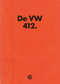 VW 412 brochure / folder